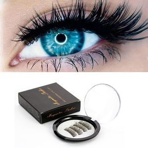 Eyelashes magnéticos com 3 ímãs artesanais 3D/6D Lashes Natural False Magnet Presente Maquiagem