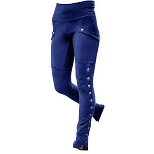 Damen-Hosen, Capris, für den Winter, warm, lässig, mit Nieten, geteilt, sexy Füße, schlanke Stretch-Taschen-Bleistift-Leggings