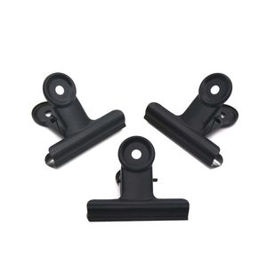 22mm/31mm Round Metal Grip Clips Black Bulldog Clip Stainless Steel Ticket Paper Clip For Tags Bags Office LX3358
