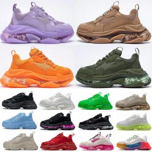 2022 Scarpe casual da uomo con fondo in cristallo di alta qualità Paris 17 FW Triple s Designer Fashion Vingate Multi-Color Platform Chaussures Uomo Donna Sneakers Scarpe da ginnastica Scarpe da papà