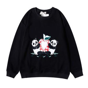 Herren-Designer-Hoodie-Sweatshirts mit Panda-Muster, modischer Buchstaben-Druck, Tech-Fleece-Hoodies, Pullover, Streetwear, Jacken, Kleidung, Weiß, Schwarz