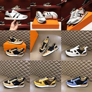 Party Platform Designer Casual Shoes Sharcing Black Leather Sports Men's Fashion Reflective White Flat Bottomed Outdoor Coach38-45 With Box