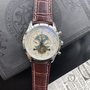 2021 New 1884 Top Brand Leiseure Mens Stainless Steel Mechanical Wristwatches Fashion Genuine Leather Strap for Men Relojes Gift