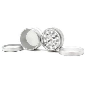 Konkav silverfärg 65 mm Metall Cool Rökning Grinder Vackra färger Herbal Herb Pulverizer