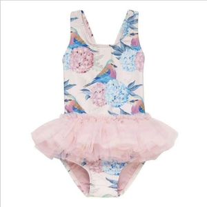 Adorabili neonate gonna costumi da bagno estate animali/fiori/uccelli modello di stampa costume da bagno per bambini set di abbigliamento per bambini