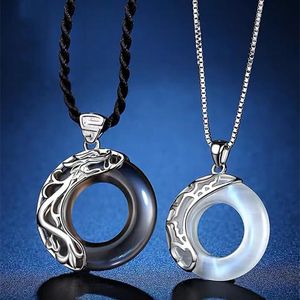 Pendant Necklaces Heaven Officials Blessing Couple Moonlight Necklace For Lovers Friendship Jewelry Valentine's Day Collier