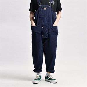 Men's Pants Multi-pocket Mens Jumpsuit Casual Overalls Cargo Work Male Baggy Bib Denim Trousers Vintage Jeans Loose Streetwear