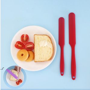 Spatula Silicone Rubber Butter Cooking Tool Heat Resistant Non Stick Cake Cream Spatulas Mixing Batter Baking Scrapers RRB11642