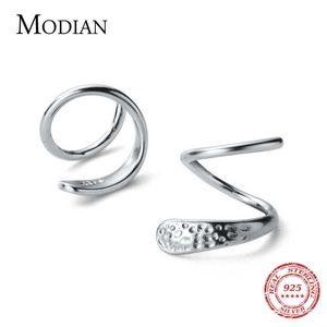 Unik design oregelbunden klassisk riktig 925 sterling silver mode guld färg stud örhängen för kvinnor fina smycken 210707