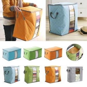 Quilt Storages Bag Portable Organizer Non Woven Clothing Pouch Holder Blankett Kudde under sängkläder Förvaringspåsar T9i001230