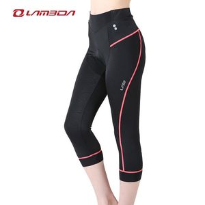 Rennhose LAMEDA Frühling Sommer Dünne Radfahren Frauen Schwamm Pad Berg MTB Fahrrad Hosen 3/4 Reflektierende Spinning