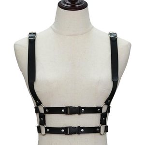 Gürtel Handgefertigte Leder Körpergurt Frauen Punk Goth Verstellbare Brust Dessous Gothic Strumpfgürtel Crop Top