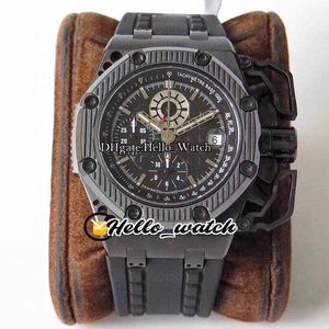 Orologi da uomo Brand Brand 44mm Survivor 26165io.00.A002CA.01 ETA A7750 Cronografo automatico Cronografo nero texture quadrante Mens orologio CNC 316L in acciaio Gomma