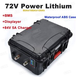 Customized 72V 80Ah 100Ah 120Ah lithium ion battery pack BMS for solar energy electric motorbike On-board recharging+Charger