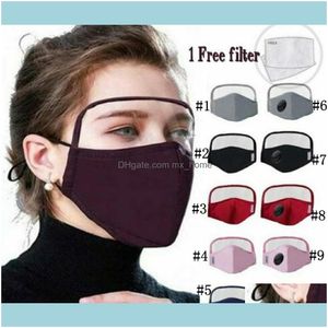 Designer Hushållningsorganisation Home Gardenadult Eye Shield Cotton Vae Face Protective Mask med 1st Filter Pad Ear Hanging Masks Er Y Y