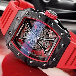 Wristwatches Feice Top Marka Sapphire Szkło Mężczyźni Zegarki Luksusowy Mechaniczny Wristwatch Hollow Wodoodporna Mężczyzna Moda Reloj Hombre