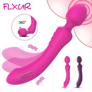 NXY Sex Vibratory Flxur Potężne zabawki AV Wibrator dla kobiet Clitoris Stymulator G Spot Wibrujący Kobiet Masturbator Produkty 1207