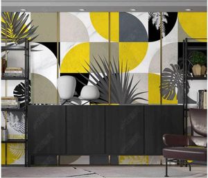 Aangepaste 3d muurschilderingen behang handgeschilderde abstracte kunst grafische retro tropische planten indoor wallpapers achtergrond muur papers home decor