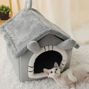 Deep Sleep Pet Cat's House Indoor Bed Mat Winter Warm For Small Dog Kitten Supplies Foldable Sofa 210713