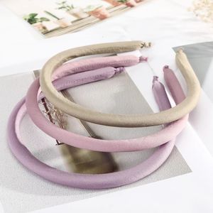 Solid Color Flannel Headband For Women Elastic Hairband Soft Hair Hoop Turban Knitted Hair Accessories Fashion Head Bands