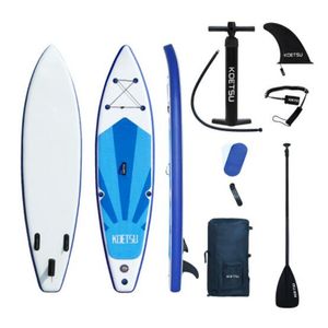 2021 Najnowszy 320 * 78 * 15 cm Nadmuchiwany Surfboard Carry Sling Stand Up PaddleBoard SUP Paddle Board Kit Surf Fins Wakeboard Surfing Kajak Water Ski
