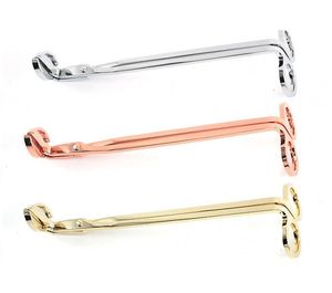 Nowy Candle Wick Trymer Accessories 19 cm Polished Stainless Steel Wick Clipper Rose Gold Hand Tools Candle Hook Nożyczki