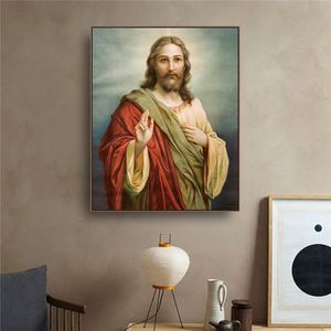 クリスチャンキャンバス絵画聖母マリアアート家の装飾壁アート画像リビングルームカトリック教会寝室壁画なしフレーム