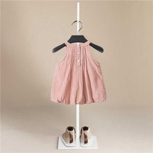 Kafes Kızlar Yaz Elbise Rahat Stil Bebek Kız Giysileri Çocuk Elbiseler Kızlar 2020 Pamuk A-Line Doğum Günü Prenses Elbise Q0716