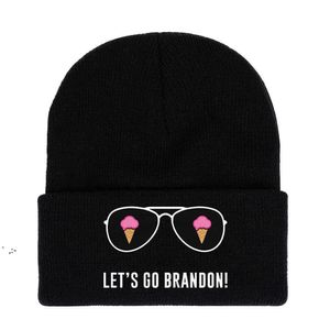 Brandon Black Knitated Hat Winter Warm Warm Warm Prist Forse Crathet HatsスポーツサイクリングユニセックスビーニースカルキャップCCB11984