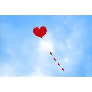 5m love heart soft kite fly nylon fabric weifang big wheel walk in sky outdoor toys for adults i Y0616