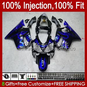 Corpo OEM per HONDA CBR600F4i F4 i CBR600FS 01-03 Carrozzeria A6No.2 CBR 600F4i 600 F4i FS CC 2001 2002 2003 CBR600 F4i 600CC 01 02 03 Stampo a iniezione Carenatura fiamme blu