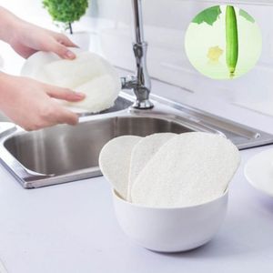 Naturlig Loofah Dish Brush Pot Rengöring Tyg Pad för Kök