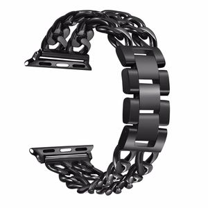 Lyxiga remmar i rostfritt stål för Apple Watch Ultra 49mm band 41mm 45mm 44mm 40mm 38mm 42mm Metal Link Armband Armband iwatch Series 8 7 6 SE 5 4 3