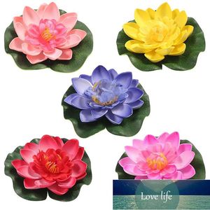 5pcs artificiell flytande vattenlilja eva lotus blomma damm dekor 10cm röd gul blå rosa ljus rosa pool simulering lotus fabrik pris expert design kvalitet senast