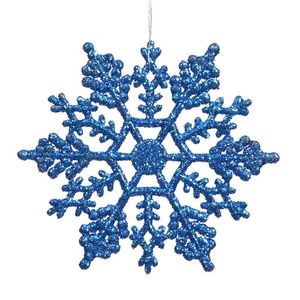 Decorative Flowers & Wreaths Christmas Ornaments Snowflake Colorful Glitter 4" Plastic Club Pack of 12 Interior decoration