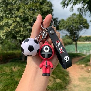 Squid game with dolls around dolls doll key chain pendant net red key chain gift schoolbag minority