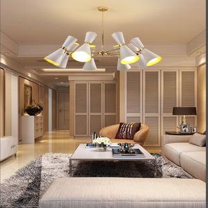 Lâmpadas pendentes da sala de estar nórdica Candelier Bedroom Lamp Restaurant LED LED VILLA VILLA INTERIOR TETOL