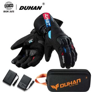 Duhan Winterオートバイの手袋恒温暖房防風100％防水バッテリー駆動ライディングサーマルグローブH1022