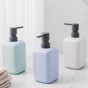 Sıvı Sabun Dispenser Basit Banyo Seramik Losyon Şişesi Ev El Yerel Duş Jel Yüz Temizleyici Şampuan