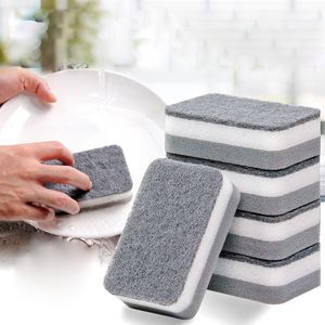 Spugne abrasive Spugna Gomma ad alta densità Detergente per la casa Spugne per la pulizia di stoviglie Utensili da bagno da cucina 100 * 60 * 20 mm Senza sacchetto di imballaggio