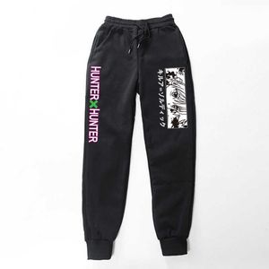 Japão Anime Hunter x Caçador Capas de Impressão Masculina Sweatpants Sweatpants Lounge Pants Bolsos Ao Ar Livre Caminhadas Running Calças de Calças Y0927