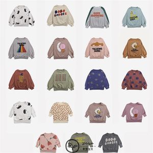 Bobo 21AW Children BC Brand Clothes Autumn Long Sleeve Sweatshirt Kid Boy Girl Tops Cute Cartoon Jumpers For Toddler Trends Kids 210914