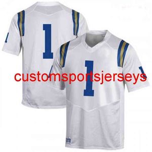 Genähte 2020 Männer Frauen Jugend # 1 UCLA Bruins White NCAA Football Jersey Benutzerdefinierte Namensnummer XS-5XL 6XL