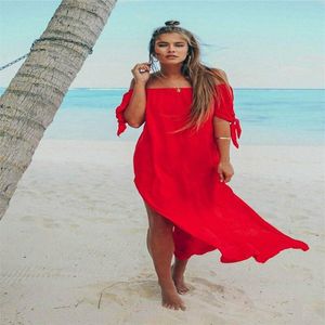 Tendance Femmes Vêtements Casual Polyester à l épaule Maxi Dress Summer Beach Holiday Maillot de bain Cover Up Kaftan Sarongs