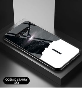 Fodral för Xiaomi Svart haj 4 pro Cover Hard Fashion Färgad Starry Sky Himered Glass Back Phone Cover för Xiomi Black Shark 4