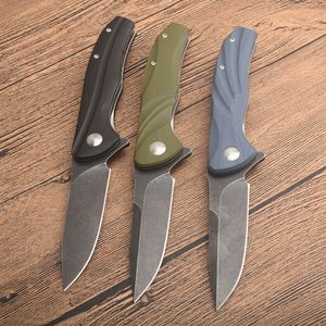 Oferta specjalna Flipper Folding Nóż D2 Kamienny Puchacja Drop Point Blade G10 + Ze Stali Nierdzewnej Blacha Ball Łożysko Kulkowe EDC Kieszonkowe Noże 3 Uchwyty Kolory