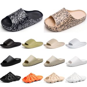 Sommer Männer Frauen Schaum Läufer Strand Slipper Graffiti Triple Schwarz Weiß Slide Schuhe Outdoor Indoor Hausschuhe Slides Sandale Trainer Sandalen