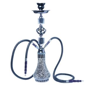 Big Acrylic Hookah Shisha Bong Smoking Water Pipe Set With Double Two Hose Bowl Arab Stem cup 5 colors diamond Oil Rigs Tool Accessories