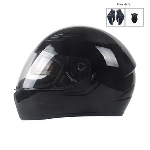 Мотоциклетные шлемы Черный полный лицевой шлем мотоцикл мотокросс