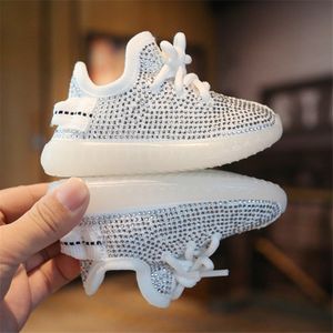 Vår/höst baby flicka 2021 pojke småbarnskor spädbarn strass sneakers kokosnötskor mjuka bekväma barnskor